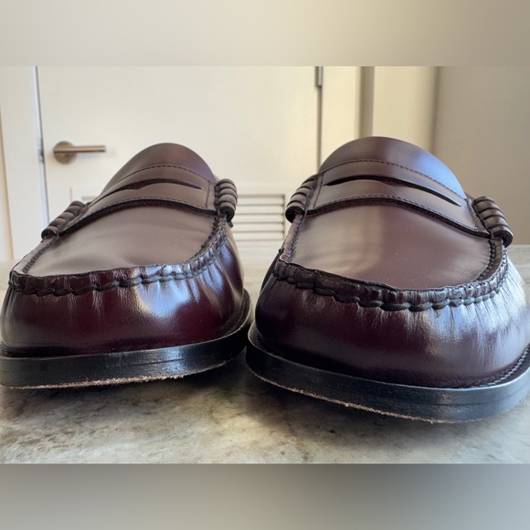 Prada Brushed Leather Loafers 12 US/ Prada Sz 9 US Penny Shiny Classic - Picture 6 of 9